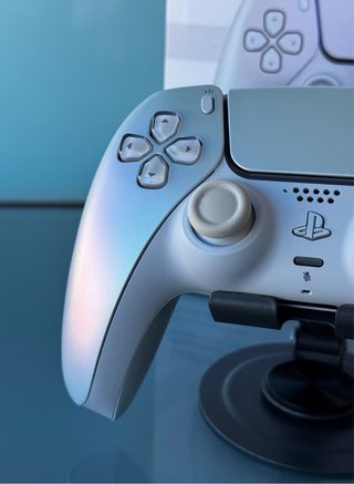 Como Nuevo Mando PS5 Chromado Pearl Sony Con Caja