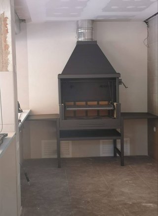 Barbacoa con horno pizza leña E-4