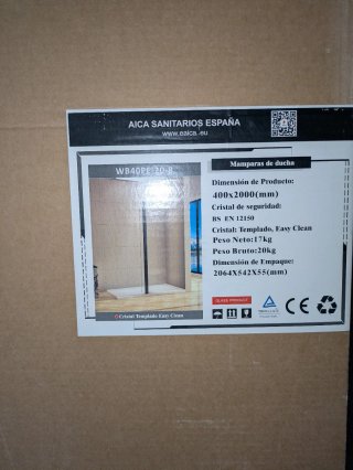 Mampara de ducha AICA 400x2000mm