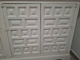 Mueble Castellano Blanco Madera para Restaurar
