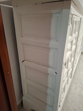 Mueble Castellano Blanco Madera para Restaurar