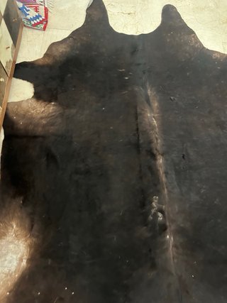 Alfombra Piel Vaca Ikea Koldby Negra y Marrón