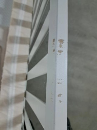Cuna de bebé blanca con ruedas 120x60cm