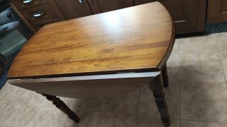Mesa de comedor o cocina de madera con alas