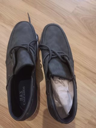 Zapatos H&M cordones gris talla 43