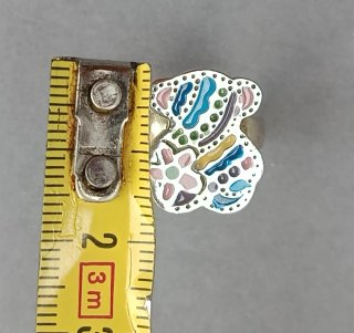 Sortija Plata Oso Multicolor