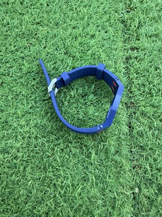 Correa de reloj de silicona azul y naranja