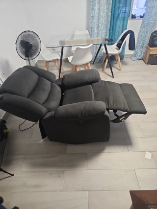 Sillón reclinable gris