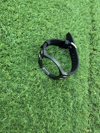 Correa de reloj de silicona negra
