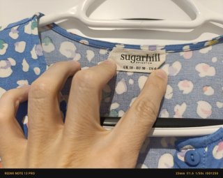 Vestido Sugarhill estampado animal azul