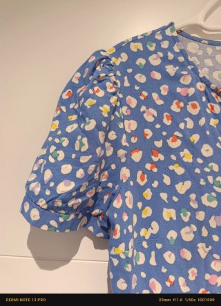 Vestido Sugarhill estampado animal azul