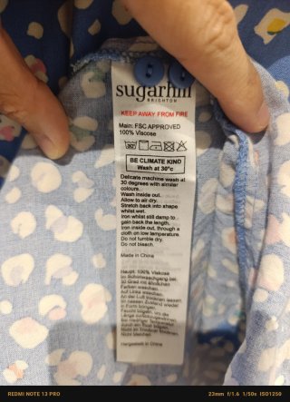 Vestido Sugarhill estampado animal azul