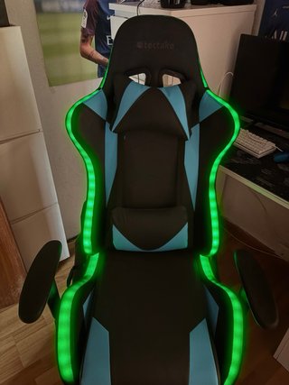 Sedia da Gaming tectake Nero e Blu