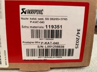 Catalizador Akrapovic P-KAT-040