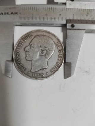 Moneda Alfonso XII Plata 1885