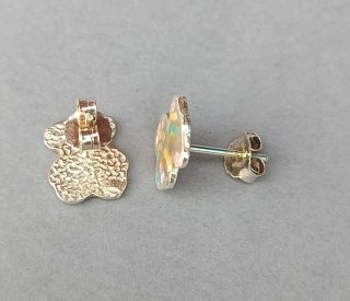 Pendientes Oso Plata Multicolor