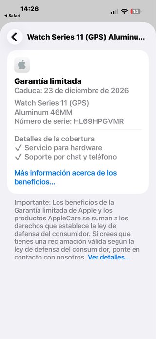 Watch 11 46m GPS Spaces gray 23/12/2026 nike
