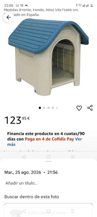 Caseta Perro Mediana Plástico