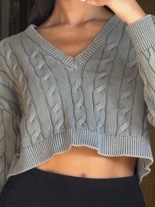 Camiseta crop manga larga Pull & Bear