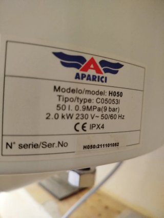 Termo Eléctrico Aparici H050