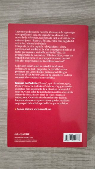 "Mecanoscrit del segon origen" - Manuel de Pedrolo