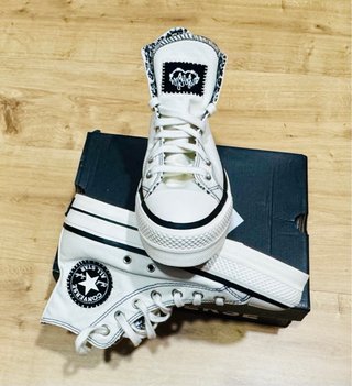 Converse Plataforma Blancas Talla 37