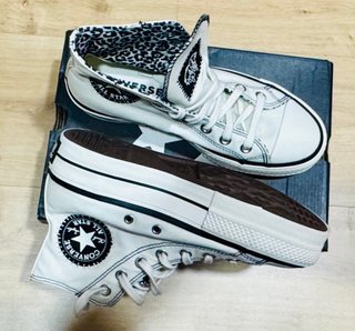 Converse Plataforma Blancas Talla 37
