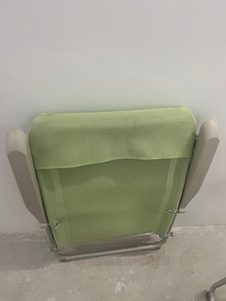 2 Sillas de camping plegable verde aluminio