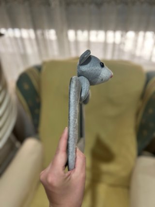 Marco de fotos peluche ratón gris