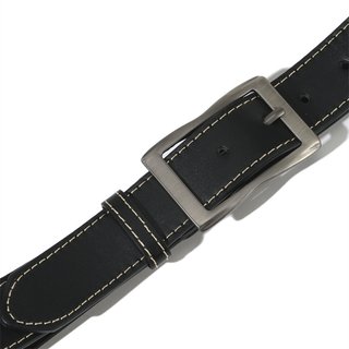 Cinturón Negro Hebilla Rectangular 120cm