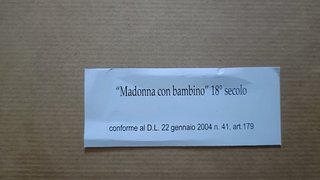 Quadretto Madonna col Bambino