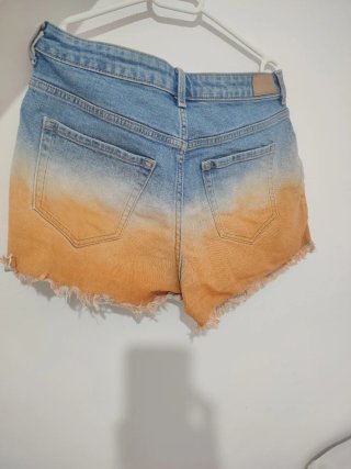 Shorts vaqueros tiro alto degradado