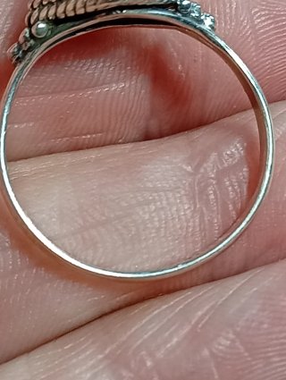 Anillo Plata Ley Piedra lapizlazuli