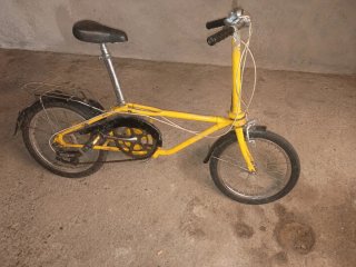 Bicicleta plegable Dalon Años 80 Amarilla