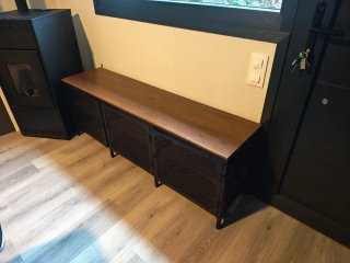 Mueble TV madera y metal