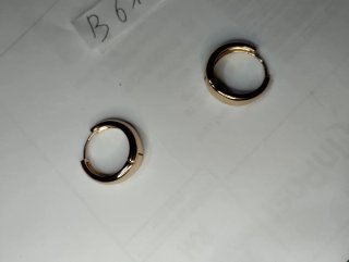 B616 Orecchini cerchio 2 cm acciaio inox oro uomo