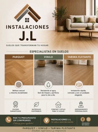 Tarima flotante vinilo y laminado