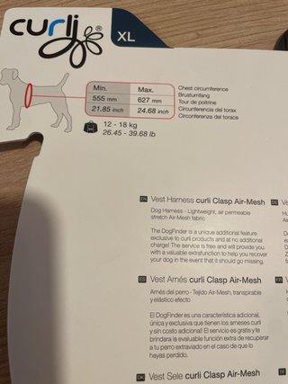 Arnés Perro Curli 12-18kg