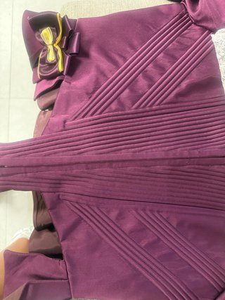 Corpiño fallera morado con encaje blanco