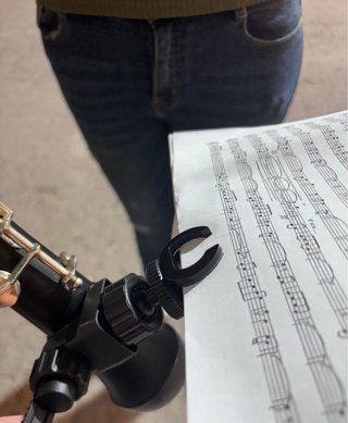 Atril para oboe: partitura, móvil, ebook