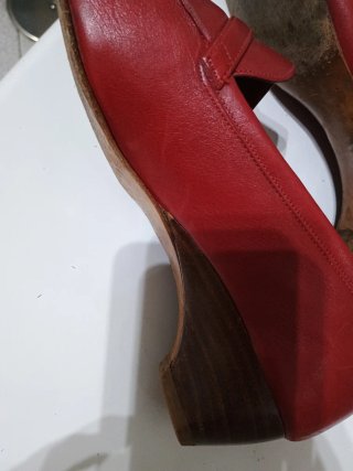 Zapatos Hispanitas Piel Rojos Hebilla