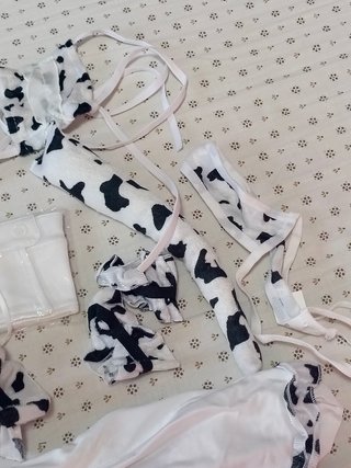 Set Cosplay Lingerie Tema Mucca Nuovo