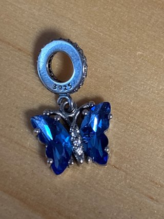 Colgante Plata S925 Mariposa Azul