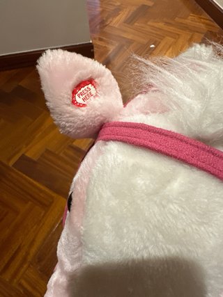 Caballo balancín infantil rosa con sonido