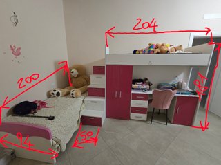 Cameretta bambini completa camera bambina rosa