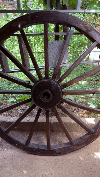 Rueda de Carreta Antigua Madera