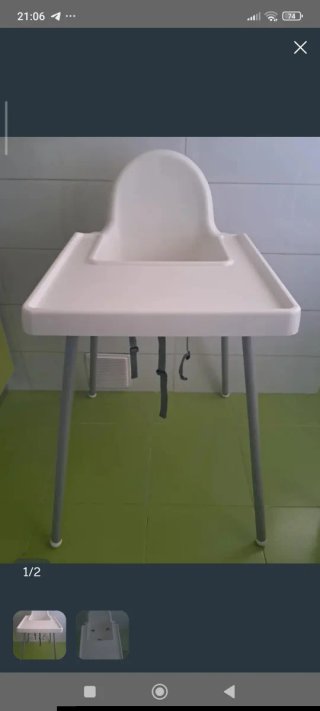 Trona Ikea Blanca. Regalo acolchamiento