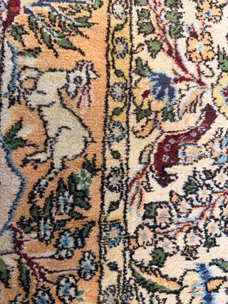 Alfombra antigüa tradición persa árbol de la vida
