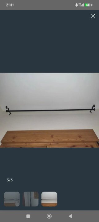 Barras de cortina forja negra