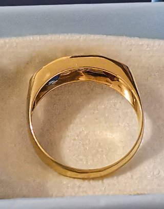 Anillo Oro 18K Topacios y Diamantes